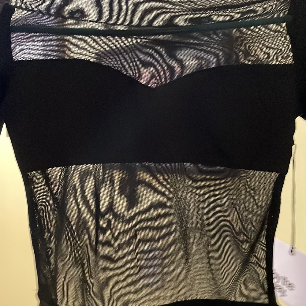 By the way black mesh body suit